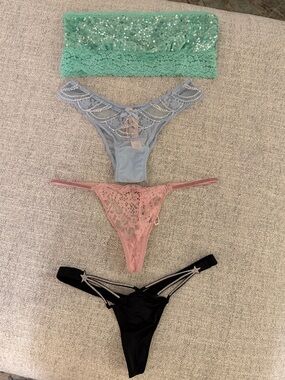 Victoria’s Secret Lace & Sequin Panty and Bralette Bundle